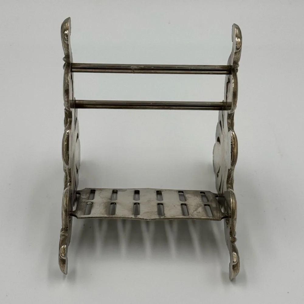 Vintage Silver Plate 12 Slot Knife Rest